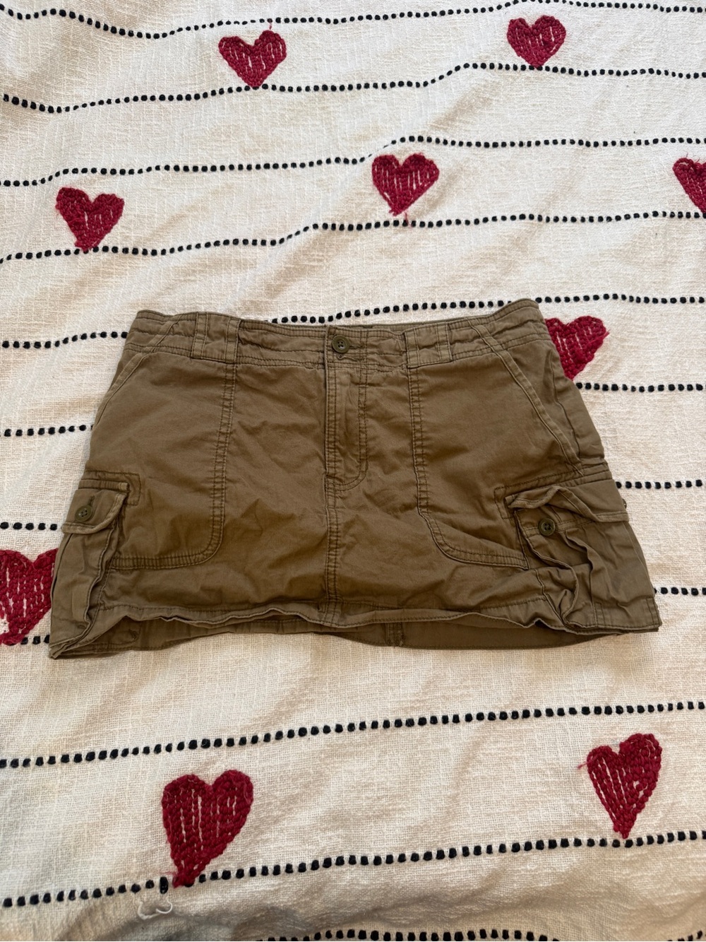 Y2K Abercrombie & Fitch Olive Green Cargo Skirt
